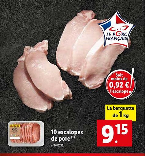 Promo Escalopes De Porc Chez Lidl Icatalogue Fr