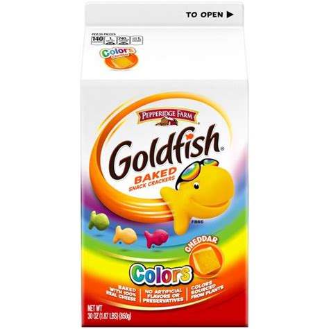 Goldfish Colors Cheddar Baked Snack Crackers - OBX Grocery Stockers