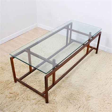 Komfort Danish Rosewood And Glass Top Coffee Table Chairish