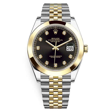 Rolex Datejust 126303 Black Diamond Jubilee 41mm Steel And Yellow Gold