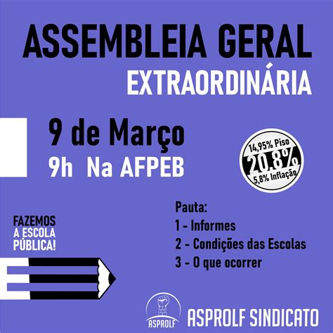 Asprolf Convoca Categoria Para Assembleia Geral Extraordin Ria Asprolf