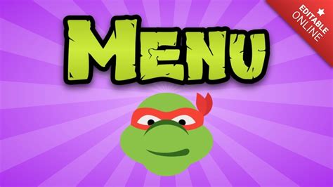 Menu Logo Tortues Ninja Teenage Mutant G N Rateur D Effet De Texte