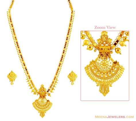 K Traditional Necklace Set Stgo K Gold Medium Size