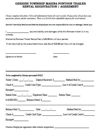 35 Printable Trailer Rental Agreement Templates Pdf Template Republic