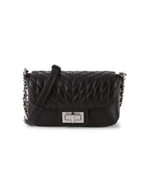 Karl Lagerfeld Paris Agyness Quilted Leather Crossbody Bag On Sale