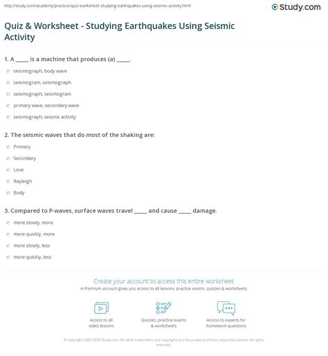 Free Seismic Waves Worksheet Middle School Download Free Seismic Waves Worksheet Middle School