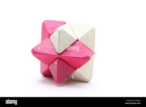 wooden cube puzzle Stock Photo - Alamy