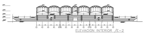 An Interior Elevation View Of The 160x86m Basketball Stadium Is Given