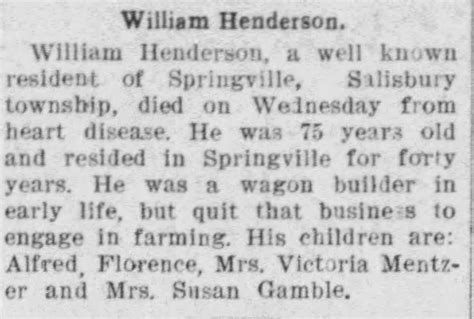 William H Henderson 1832 1906 Find A Grave Memorial