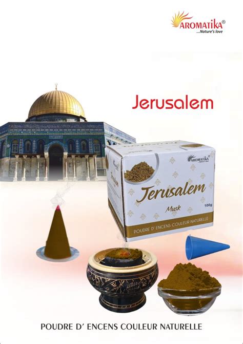 AROMATIKA POUDRE ENCENS 100g avec kit pour cônes JERUSALEM Parfum