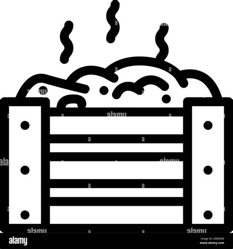 Composting Environmental Line Icon Vector Illustration Stock Vector