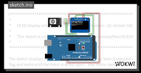 BasicOLEDMenu Wokwi Arduino And ESP32 Simulator