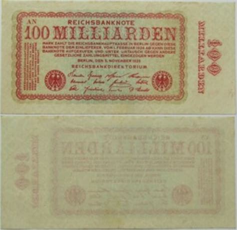 100 000 000 000 Mark Reichsbanknote Alemania 1871 1948 Numista