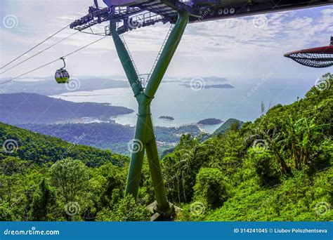 Cable Car On The Sky Bridge Of Langkawi Island In Malaysia Stock Image