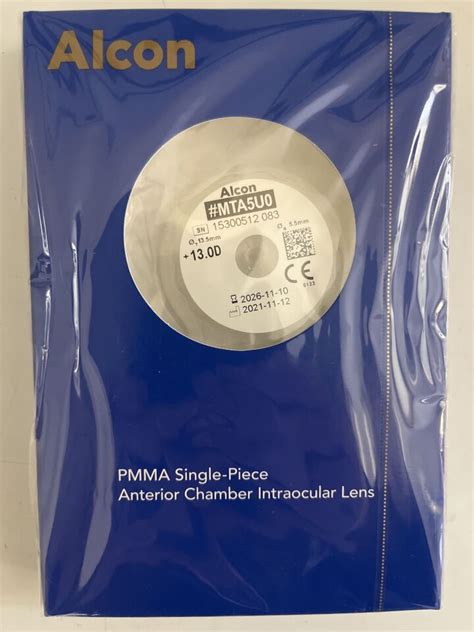 New Alcon Mta U D Pmma Single Piece Anterior Chamber Intraocular