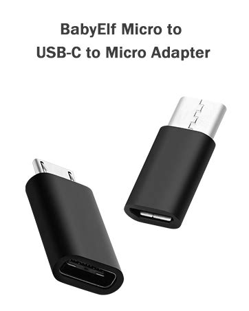 Babyelf Usb C Adapter Type C Female To Micro Usb Male Convert