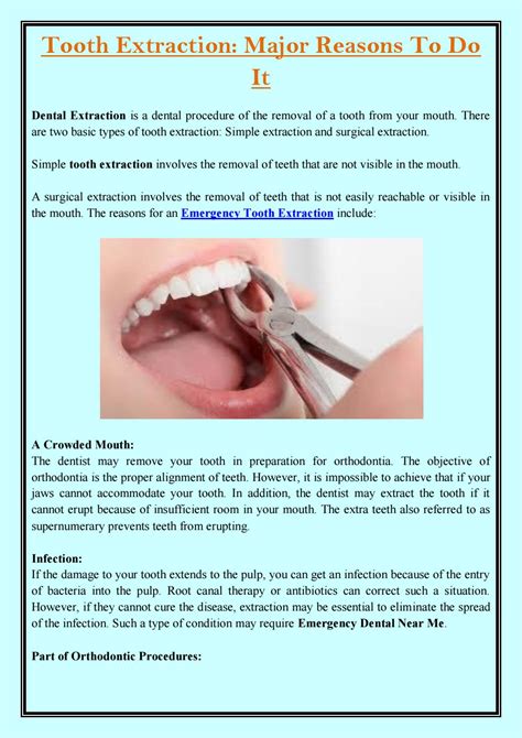 Tooth Extraction Major Reasons To Do It By Emergency Dentistinhouston Issuu