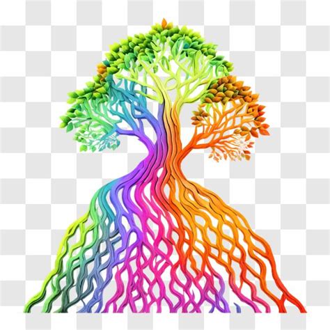 Scarica Albero Arcobaleno Simbolo Di Multidimensionalit E Vita Png