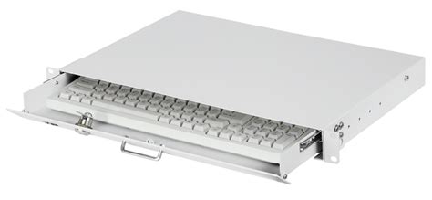 TLK-KB1-GY | Полка под клавиатуру выдвижная 19", 1U, Ш432хГ300мм, серая