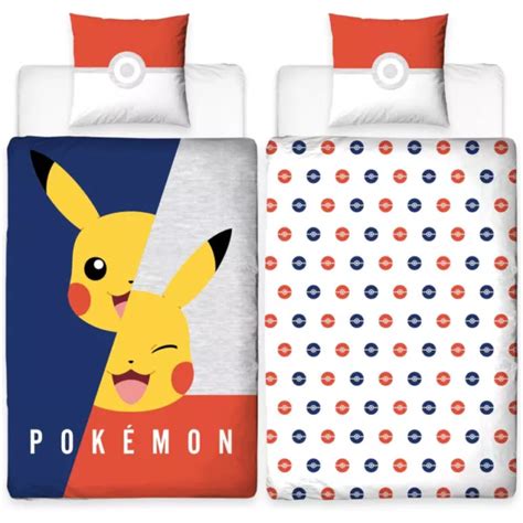 Pok Mon Parure De Lit Enfant Pikachu D Structur Housse De Couette