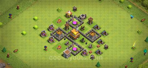 Farming Base Th4 Max Levels With Link Hybrid Town Hall Level 4 Base