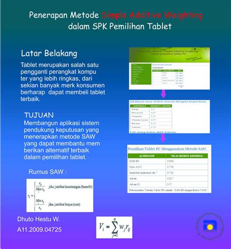 Penerapan Metode Simple Additive Weighting Dalam Sistem Pendukung