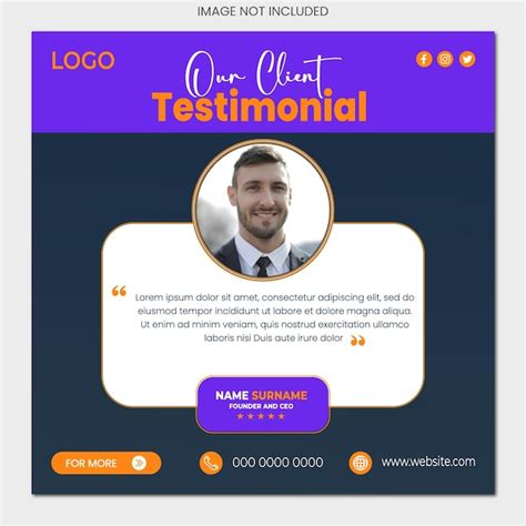 Premium Vector Client Testimonial Design