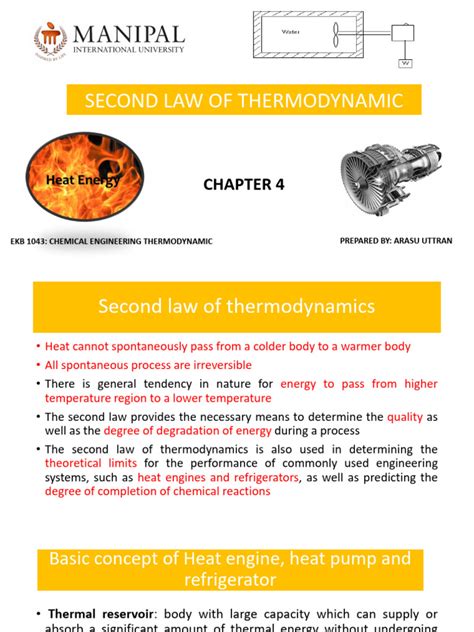 Ekb 1043 Chapter 4 Second Law Of Thermodynamics Pdf Heat Heat Pump