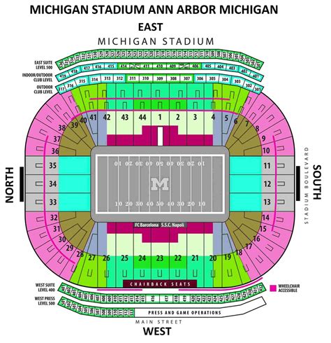 Michigan Stadium Seating Chart With Rows And Seat Numbers | Awesome Home