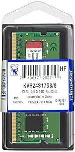 Kingston Technology KVR24S17S8 8 ValueRAM 8GB 2400Mhz DDR4 Non ECC