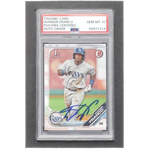 Wander Franco Signed 2019 Bowman Prospects BP100 RC PSA Autograph