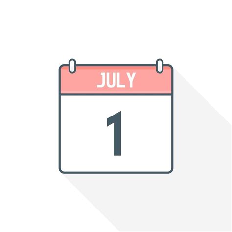 1st July calendar icon. July 1 calendar Date Month icon vector illustrator 17188607 Vector Art ...