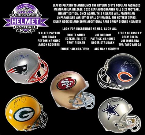 2020 Leaf Autographed Football FULL-SIZE Helmets