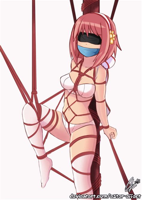 Rule 34 1girls Animated Aster Effect Bare Legs Blindfold Bondage Bound Bound To Pole Breasts