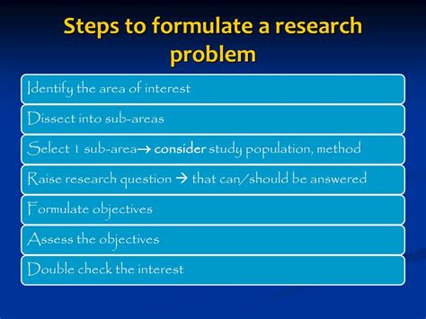 Ppt Formulating Research Problem Powerpoint Presentation Free