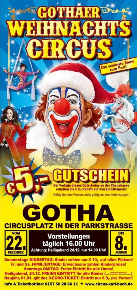 Circus Karl Buch gastiert über Jahreswechsel in Gotha OscarAmFreitag