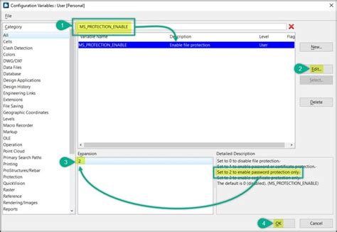 ProStructures Encryption Of ProStructures DGN File By Password