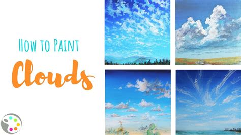 How To Paint Clouds Acrylic Painting Tutorial Youtube