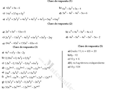 Multiplicacion De Polinomios Ejemplos Y Ejercicios Resueltos Pdf Y Word