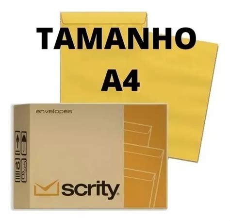 Envelope Oficio A4 Sko034 Saco Ouro Amarelo 250 Und Scrity Cor Amarelo