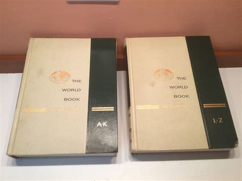 Vtg The World Book Dictionary Encyclopedia Set Of A K Etsy