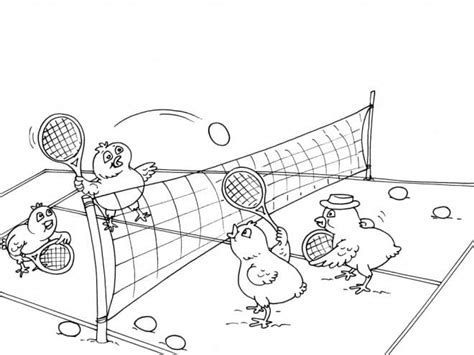 Coloriage Le Canard Joue Au Tennis T L Charger Et Imprimer Gratuit