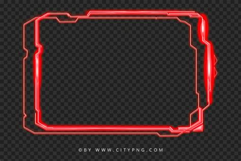 Glowing Technology Futuristic Red Frame Png Image Citypng