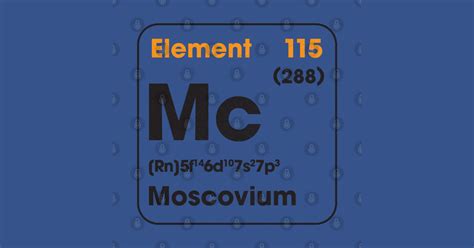 Element 115 - Moscovium Mc - Element 115 Ununpentium Periodic Table - T-Shirt | TeePublic