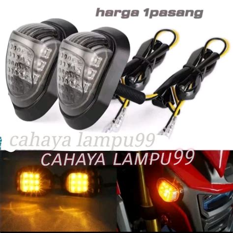 Jual Lampu Sen Led Tempel Oval Universal Sein Tempel Kodok Shopee