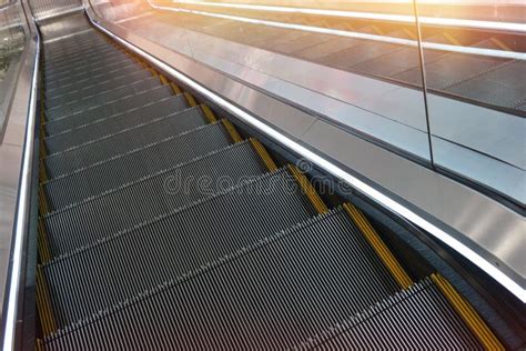 Close-up of an Escalator in a Modern Shopping Mall Stock Photo - Image ...