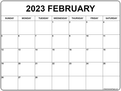 Monthly Calendar For February 2023 – Get Calendar 2023 Update