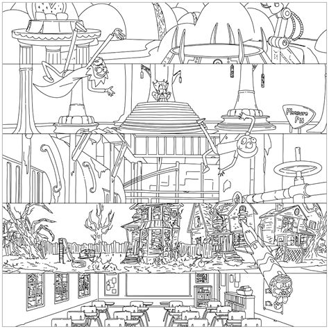 Rick and morty - Coloring Pages for Adults