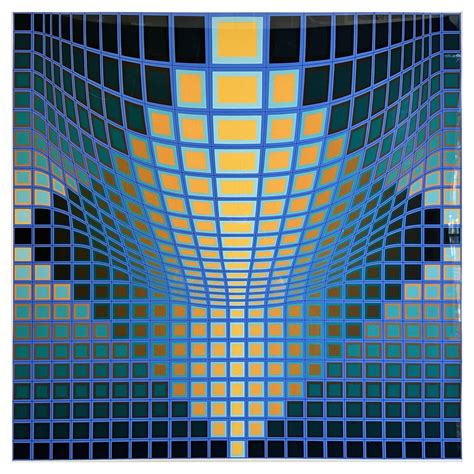 Victor Vasarely Op Art Signed And Numbered Screen Print For Sale At 1stDibs