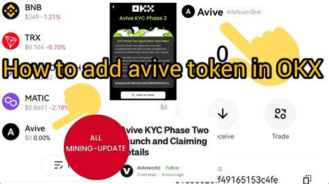 AVIVE UPDATE How To Add AVIVE Token On Arbitrum Chain In OKX Wallet